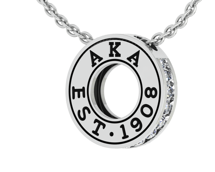 Alpha Kappa Alpha Eternity Love Silver Pendant （P005）