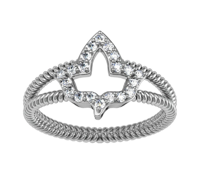Alpha Kappa alpha Silver Ring with Rope design shank (R008)