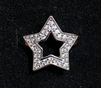 Alpha kappa Alpha Silver Star Ring (R014)